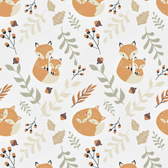 Forest Foxes Wallpaper in Warm Tones