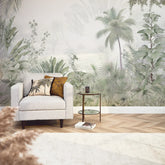 Lush Jungle Full Wall Mural in Green