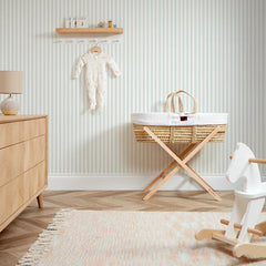 Classic Stripe Wallpaper in Soft Mint