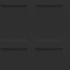 Classic Wood Panel Wallpaper in Charcoal