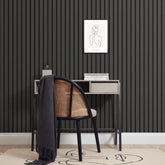 Contemporary Wood Slat Ebony