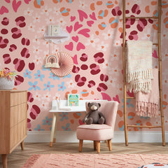 Dainty Doodles Full Wall Mural in Multicoloured