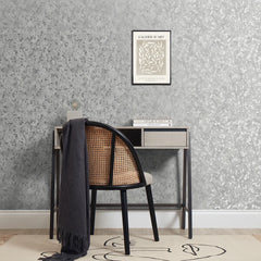 Element Industrial Metallic Wallpaper in Silver