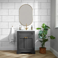 Florence Marble Wallpaper in Charcoal Grey