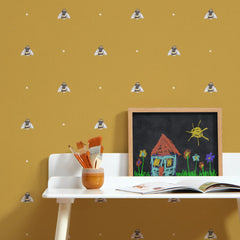 Bumble Bee Wallpaper in Mustard