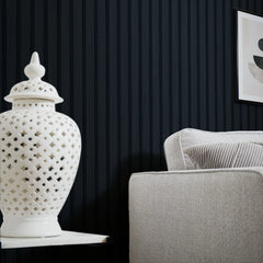 Contemporary Wood Slat Navy