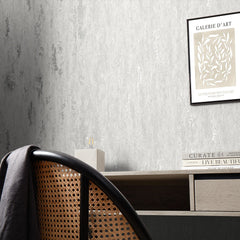 Manhattan Modern Wallpaper in Pale Grey & Silver