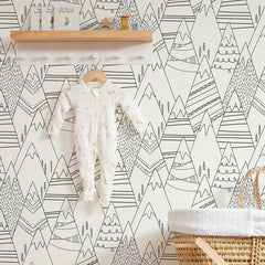 Mountains Alpine Wallpaper in Mono