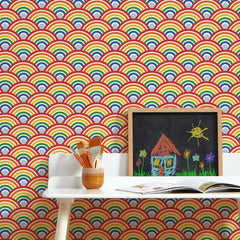 Rainbow Magic Wallpaper in Multicoloured Brights
