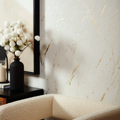 Sienna Wallpaper in Ivory and Gold