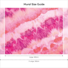 Totally Tie Dye Full Wall Mural in Bright Pinks