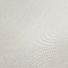 Woven Deco Wallpaper in White
