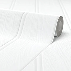 Beadboard Panel Wallpaper in Ivory Cream