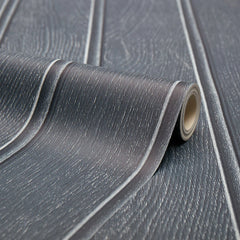 Beadboard Panel Wallpaper in Navy Blue
