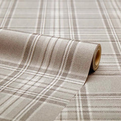 Classic Check Wallpaper in Taupe