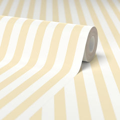Classic Stripe Wallpaper in Lemon Yellow