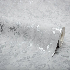 Element Industrial Metallic Wallpaper in Silver