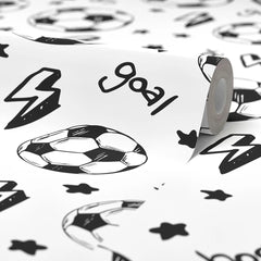 Goal! Wallpaper in Monochrome