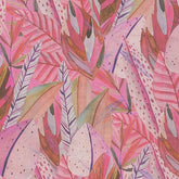 Verdant Mirage Wallpaper in Pink Tones