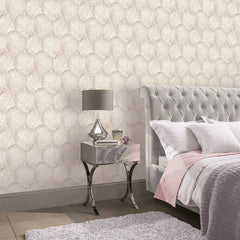 Beech Leaf Wallpaper in Blush