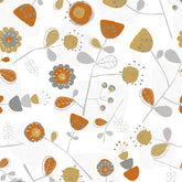 Newstalgia Floral Wallpaper in Orange and Yellow