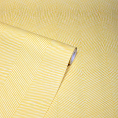 Arrow Weave Wallpaper in Ochre