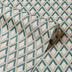 Abstract Chevrons Wallpaper in Cool Tones
