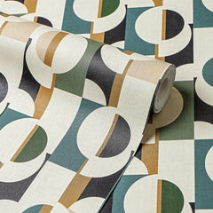 Abstract Circles Wallpaper in Cool Tones