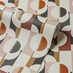 Abstract Circles Wallpaper in Warm Tones