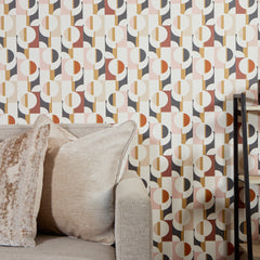 Abstract Circles Wallpaper in Warm Tones