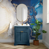 Amalfi Full Wall Mural in Navy and Gold