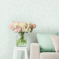 Brussels Lace Wallpaper in Mint