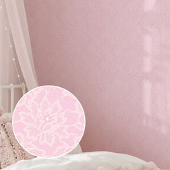 Chantilly Lace Wallpaper in Pink