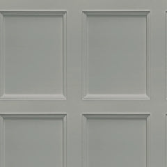 Classic Wood Panel Wallpaper in Soft Grey