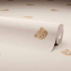 Cozy Bear Wallpaper in Stone