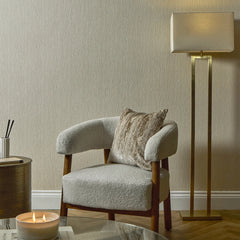 Crushed Silk Wallpaper in Cream