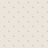 Ditsy Posy Wallpaper in Taupe on Cream
