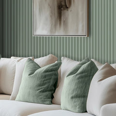 Fluted Panel Wallpaper in Sage Green