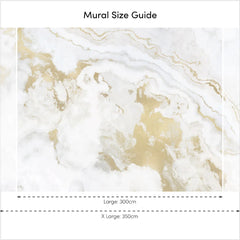 Golden Agate Marble Full Wall Mural in Natural with Gold Effect