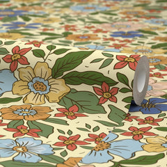 Gorgeous Gardenia Wallpaper in Lemon