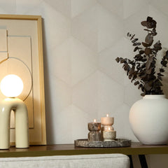 Hex Wallpaper in Ivory