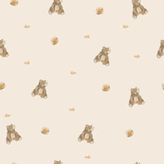 Honey Bear Wallpaper in Cream