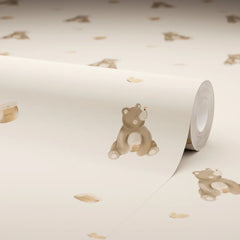 Honey Bear Wallpaper in Cream