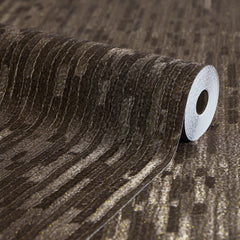 Haptic Metallic Wallpaper in Chocolate