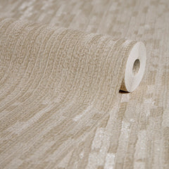 Haptic Metallic Wallpaper in Cream