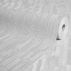 Haptic Metallic Wallpaper in Silver