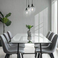 Haptic Metallic Wallpaper in Silver