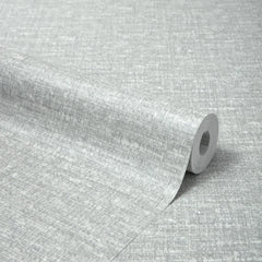 Loom Luxe Wallpaper in Soft Grey