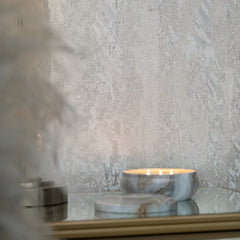 Nova Metallic Wallpaper in Cool Grey and Silver