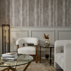 Subtle Ridges Wallpaper in Warm Grey